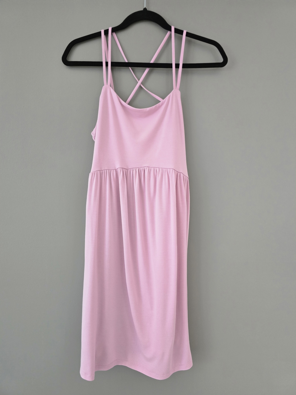 Old Navy Fit & Flare Strappy Cami Mini Dress In Rock Rose Colour. Size Medium